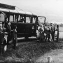 SS-vrouwen en SS-leiding onderweg naar de SS-Hütte Soletal voor een lang weekend. Collectie: United States Holocaust Memorial Museum