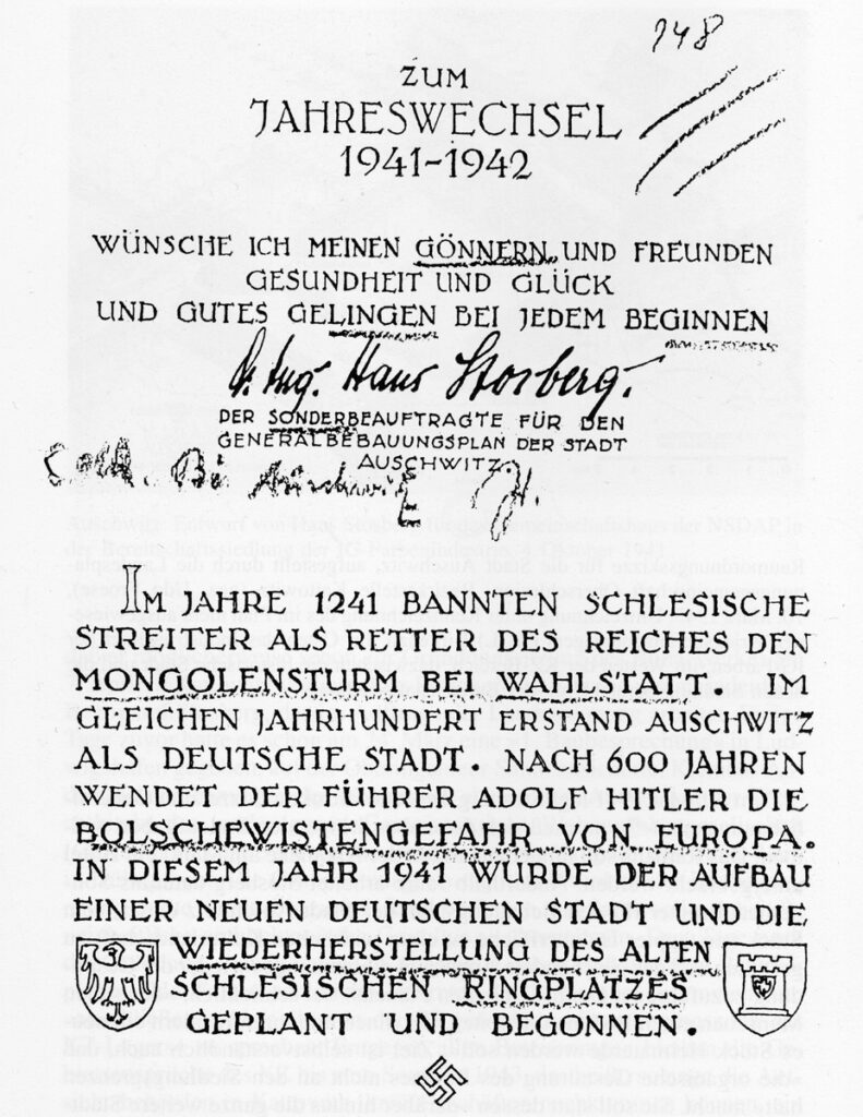 New year's greeting of city architect Stosberg in 1941/1942. Collection: Hans Citroen